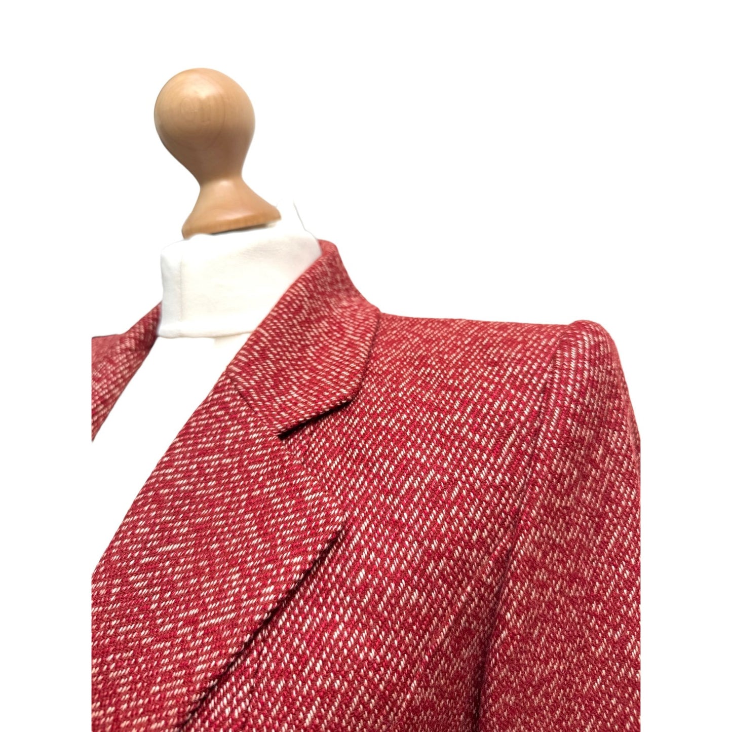 Red Cashmere Blazer Jacket