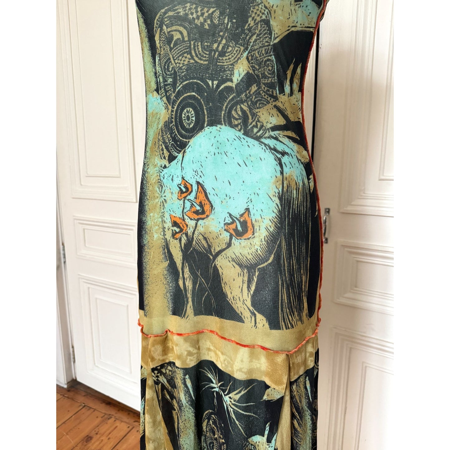 Spring Summer 2000 Mesh Maxi Dress 