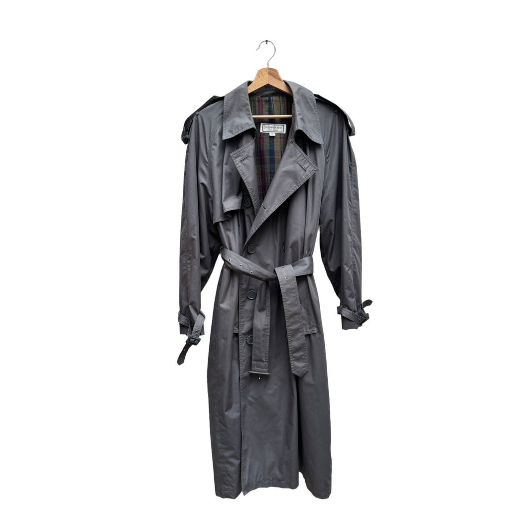 Vintage Grey Trench Coat S