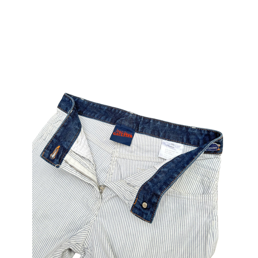 Vintage fusion striped denim jeans