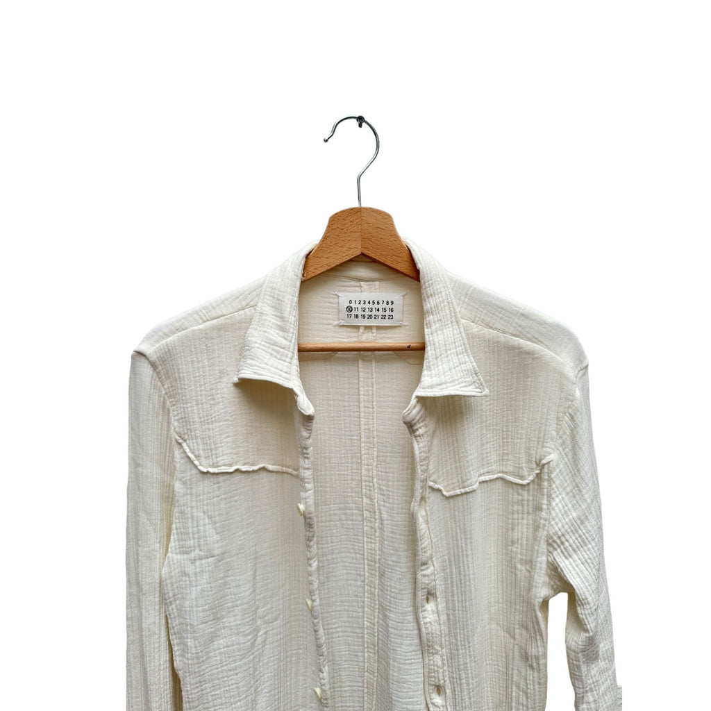 Vintage SS 2006 Cotton Crepe Cream Shirt