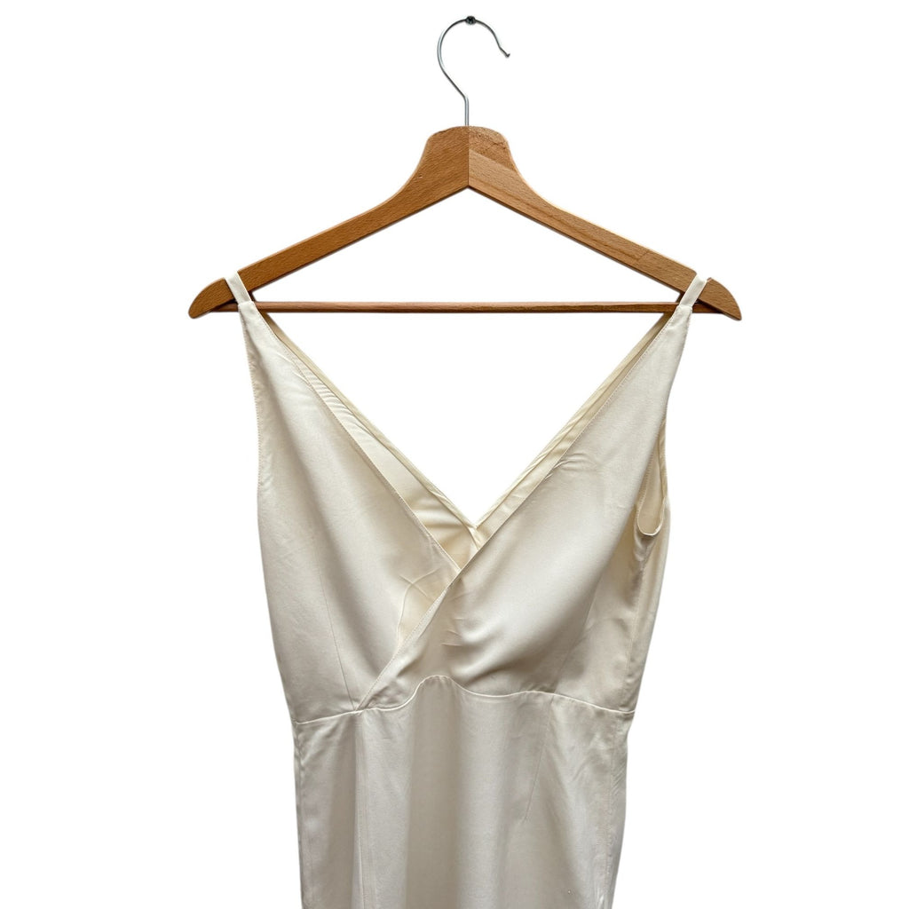 Beige Silk Slip Dress