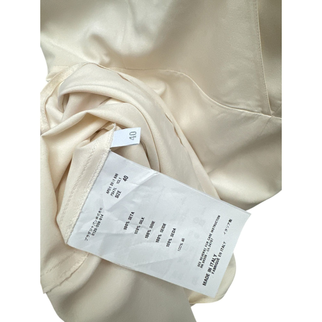 Beige Silk Slip Dress