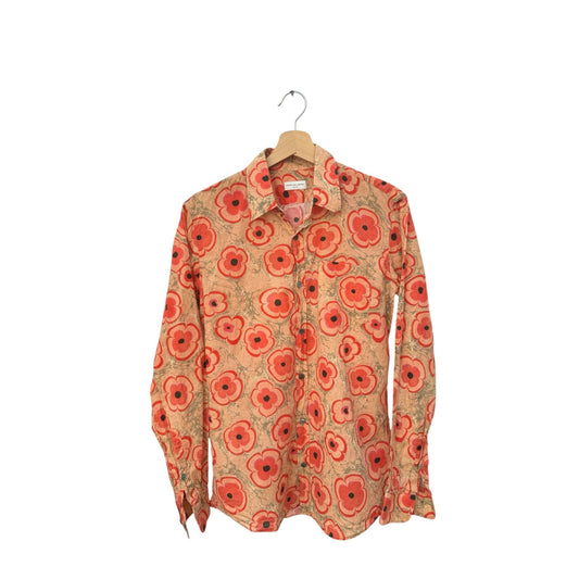 Orange Floral Shirt