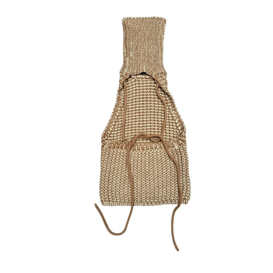 Beige Wool Open Back Vest