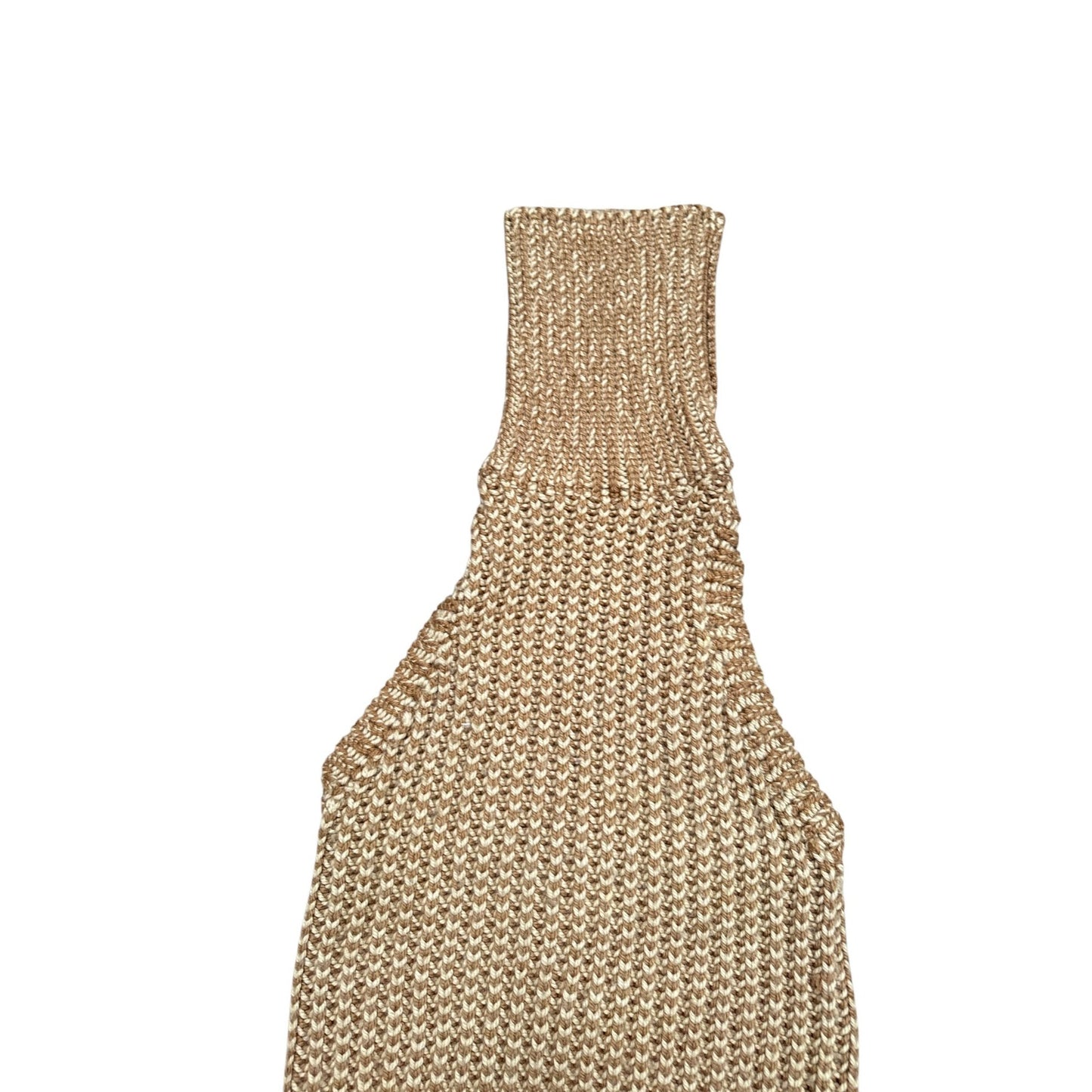 Beige Wool Open Back Vest
