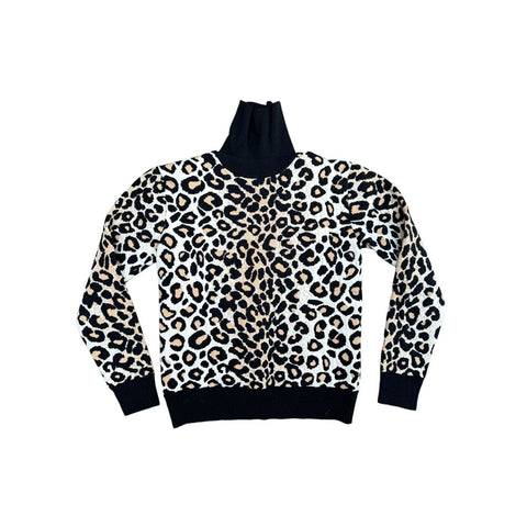 Phoebe Philo Leopard Print Rollneck Sweater