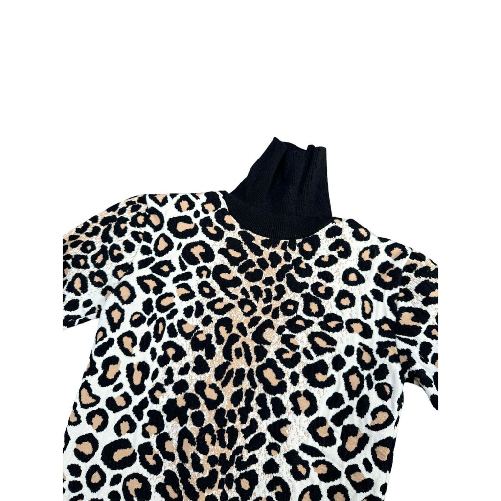 Phoebe Philo Leopard Print Rollneck Sweater