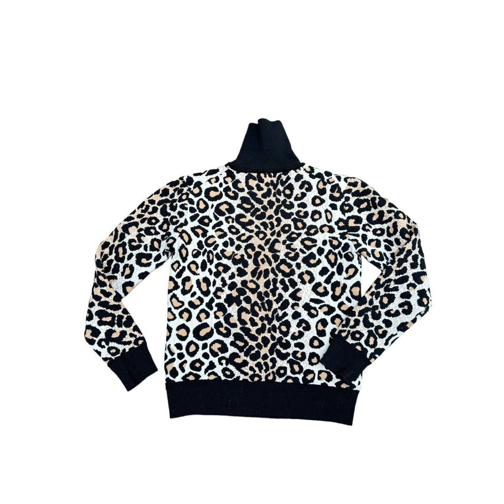 Phoebe Philo Leopard Print Rollneck Sweater