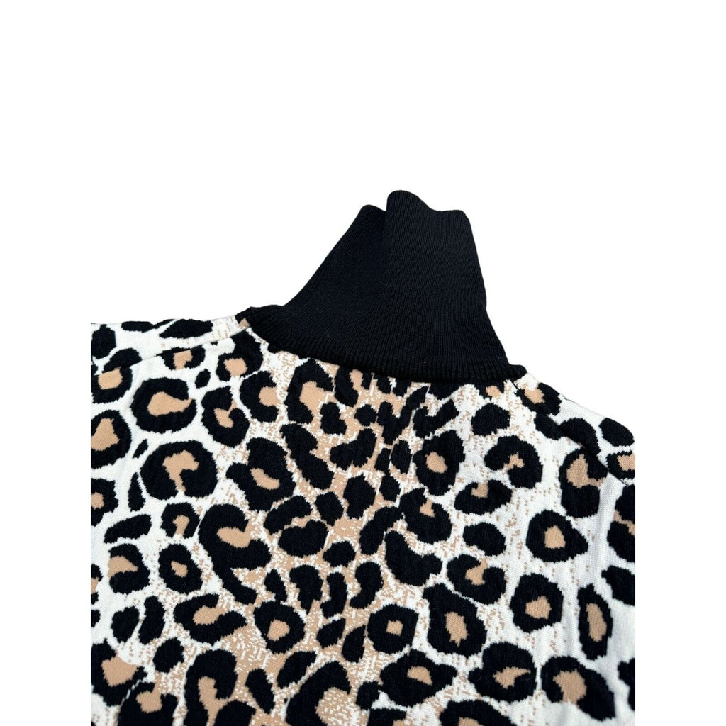 Phoebe Philo Leopard Print Rollneck Sweater