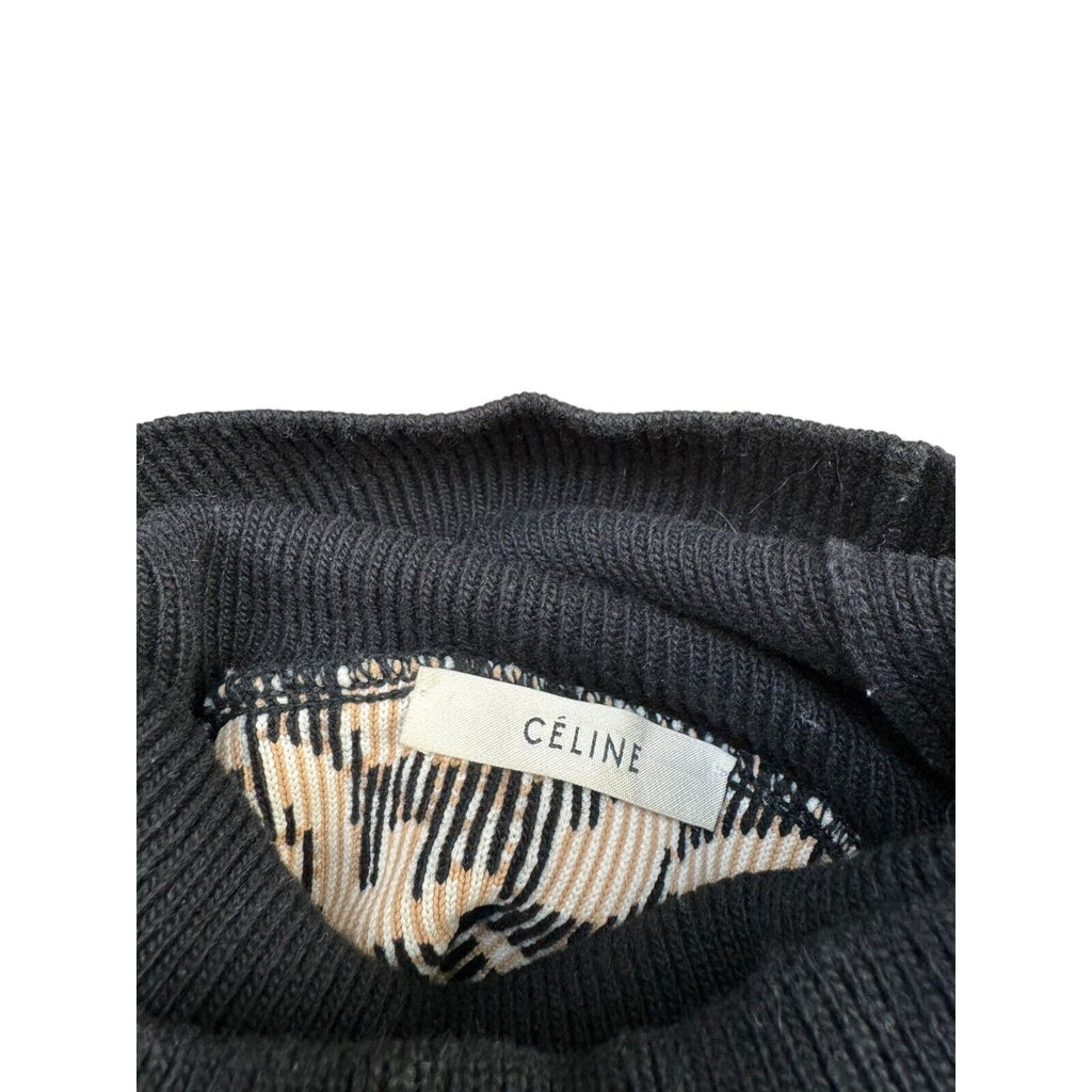 Phoebe Philo Leopard Print Rollneck Sweater