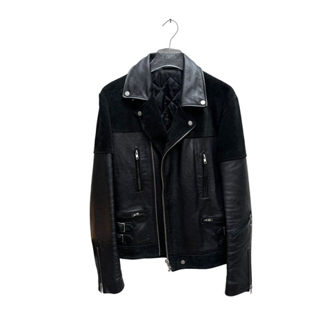 Suede + leather biker Jacket