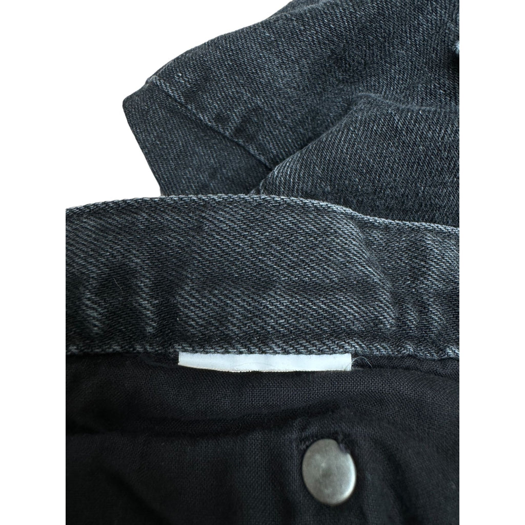 4 Stitches Zipped Black Cotton Jeans