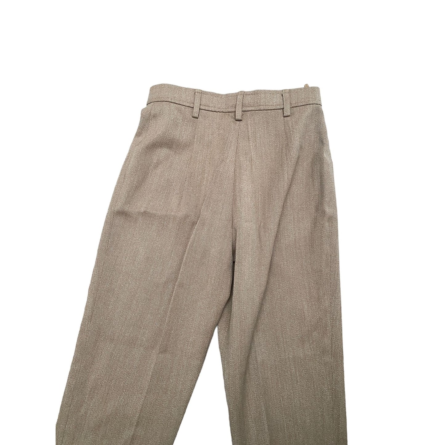 Brown Wool High Waist Pants