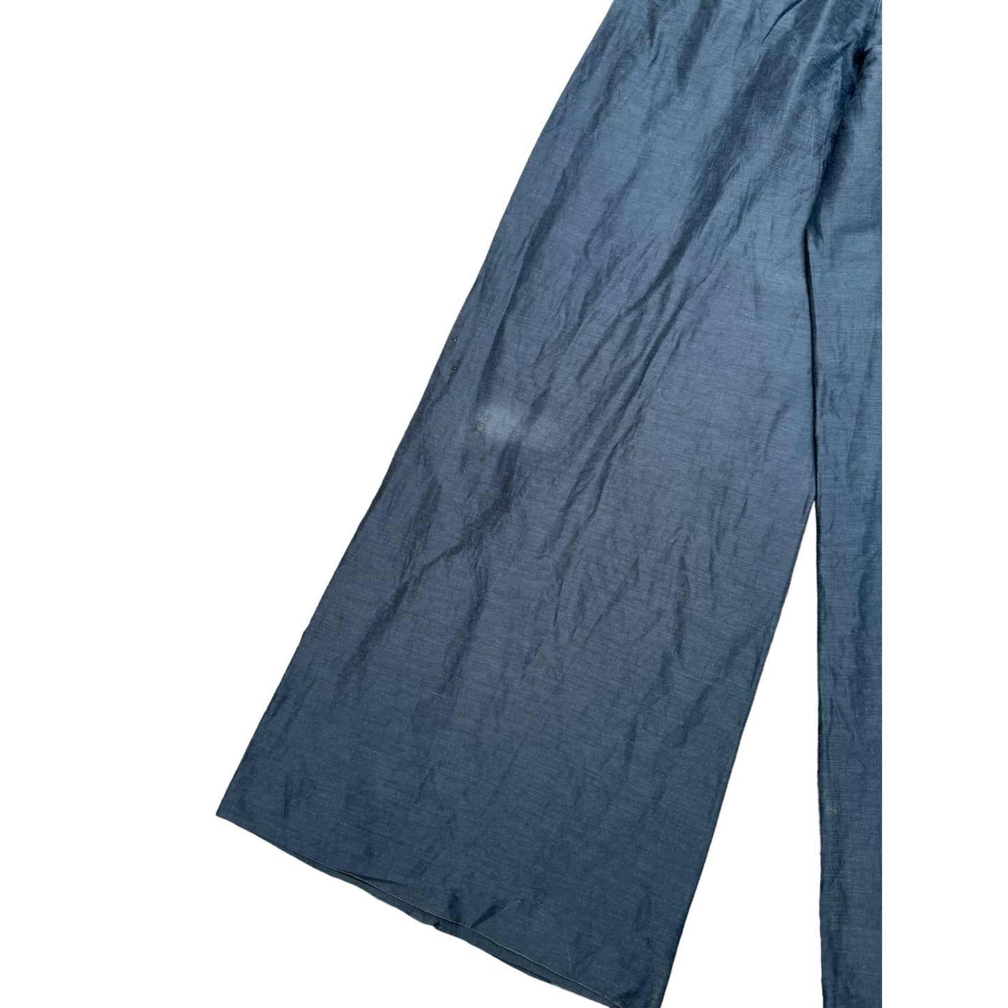 By Phoebe Philo Navy Wide Linen Pants