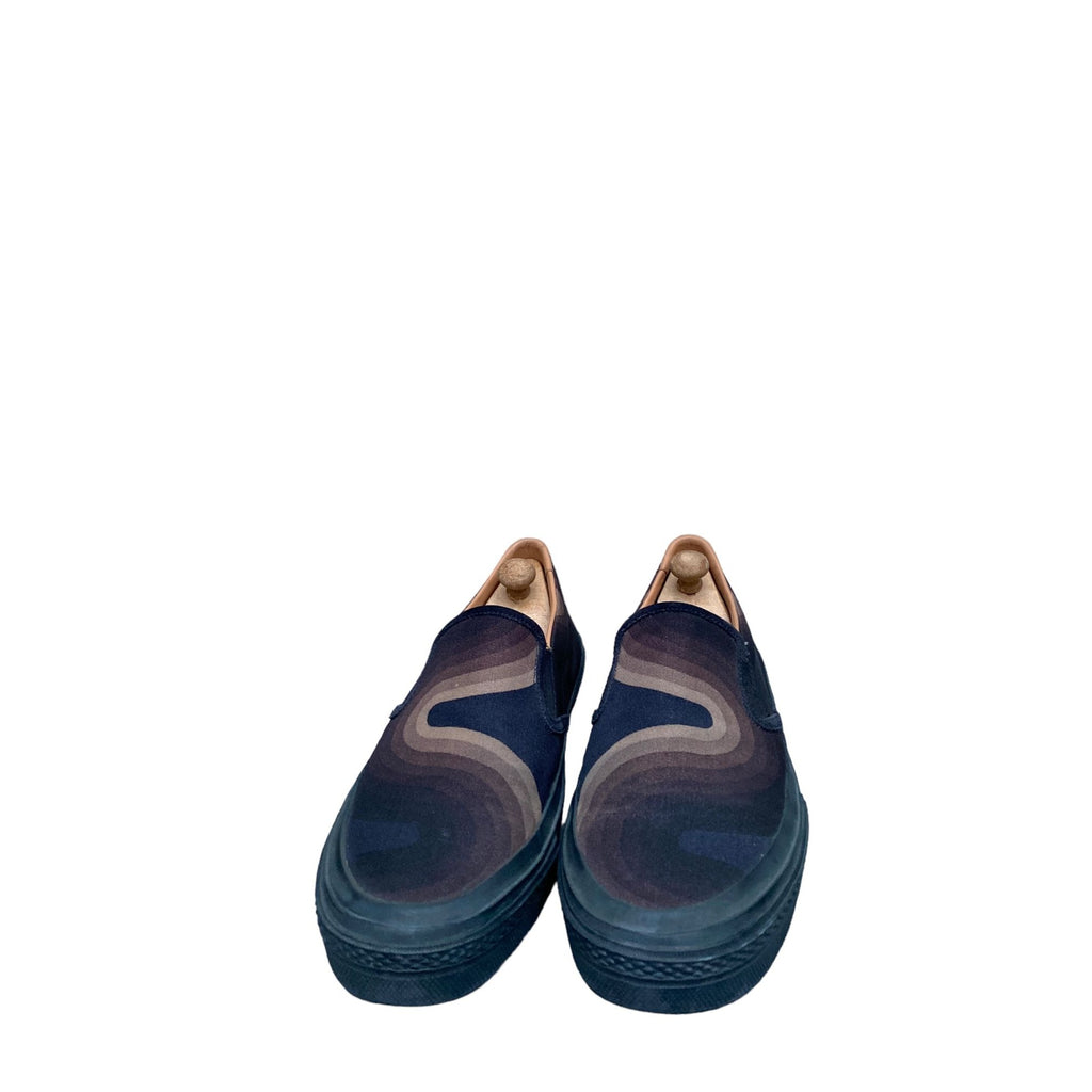 SS 2019  Navy Brown Wave Slip on Shoes