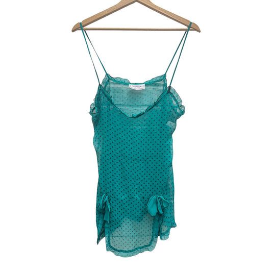 Vintage Green Dot Lingerie Top