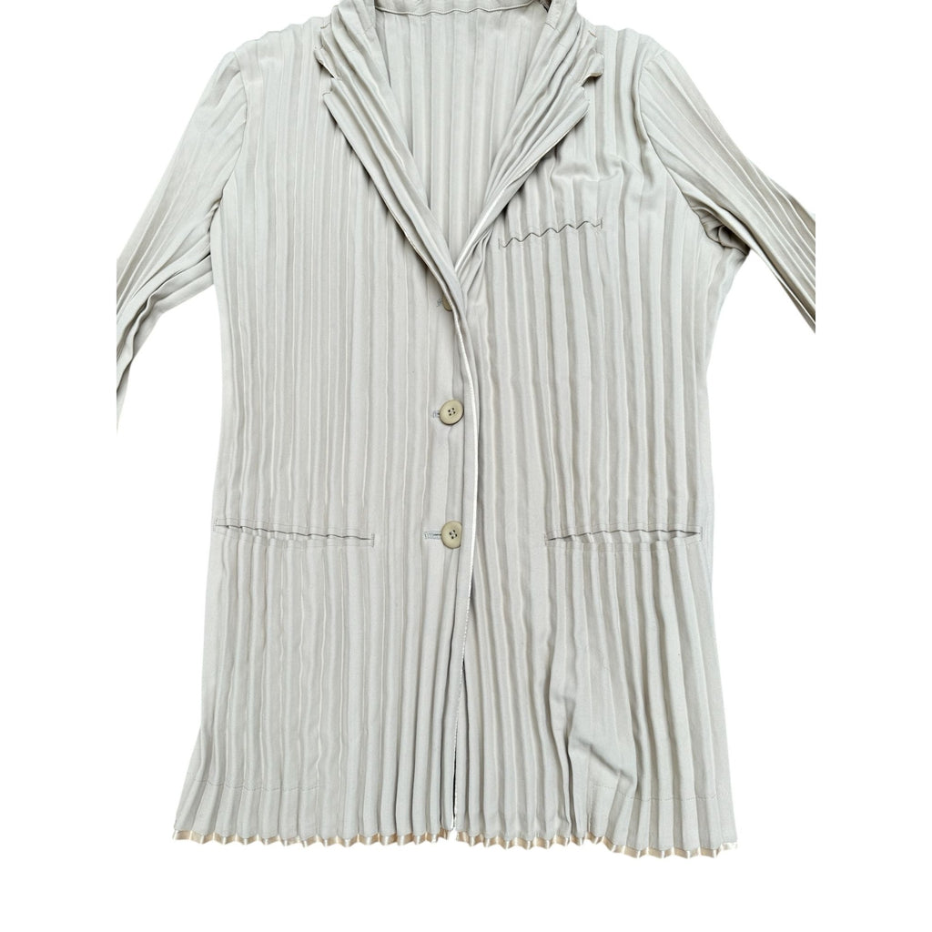Beige Pleats Please Jacket