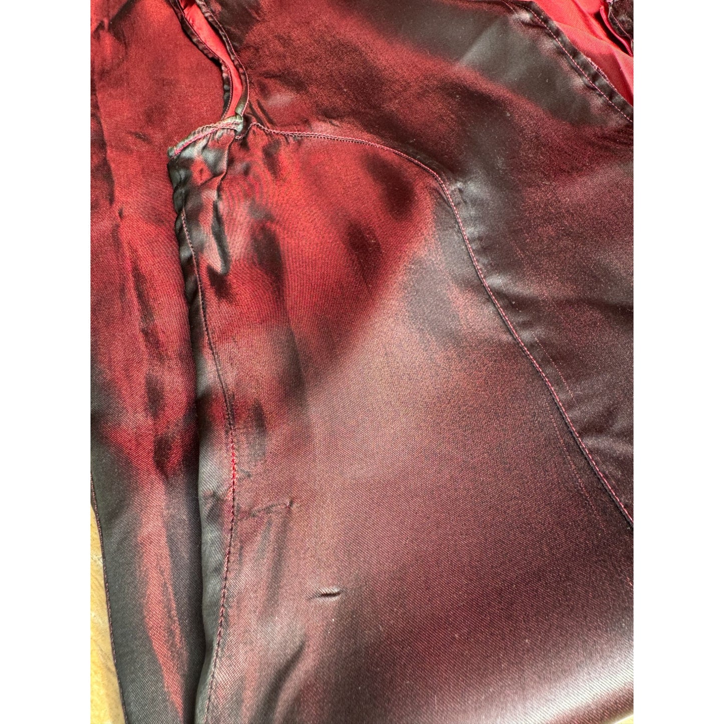 FW 1997 Burgundy Satin Runway Dress 