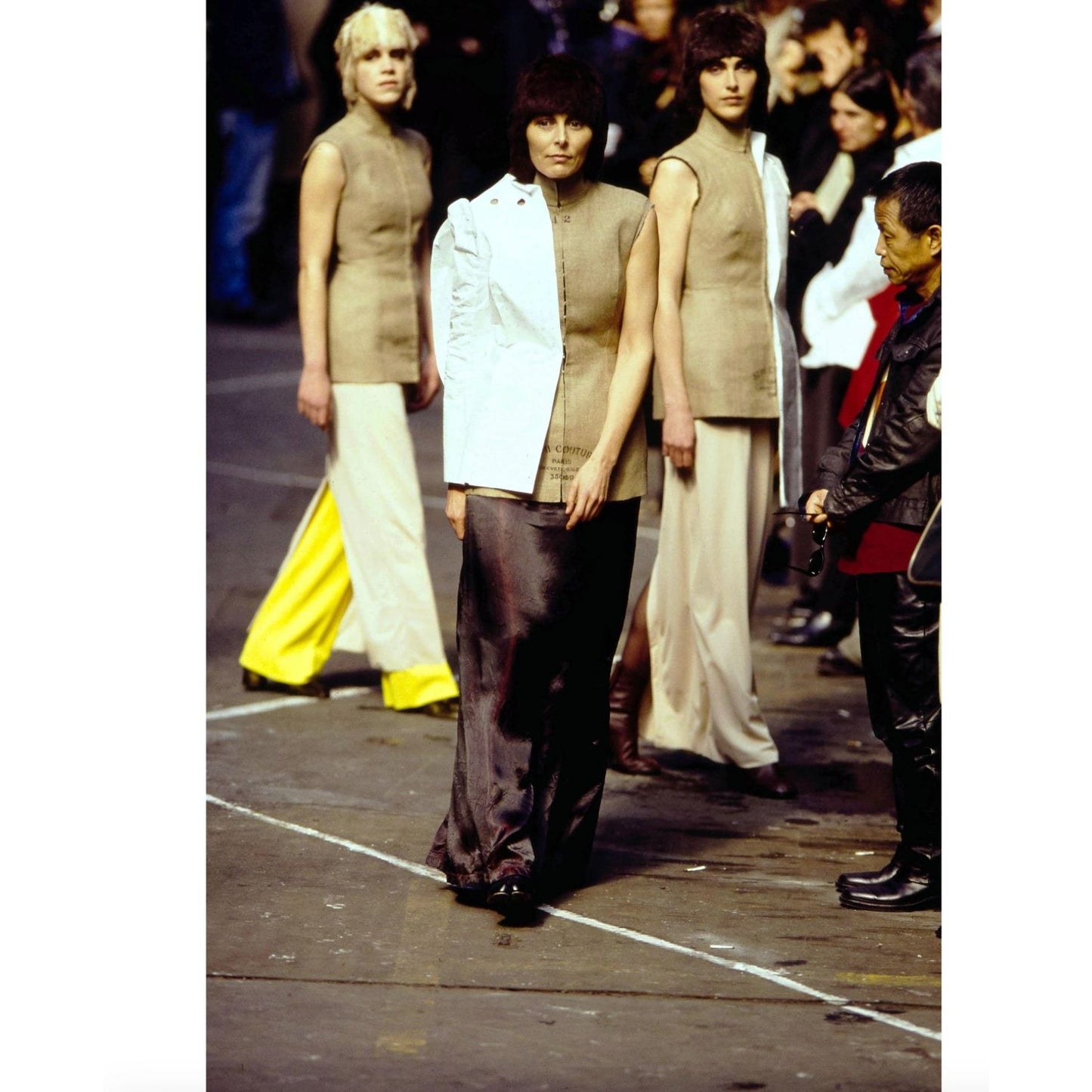 FW 1997 Burgundy Satin Runway Dress 