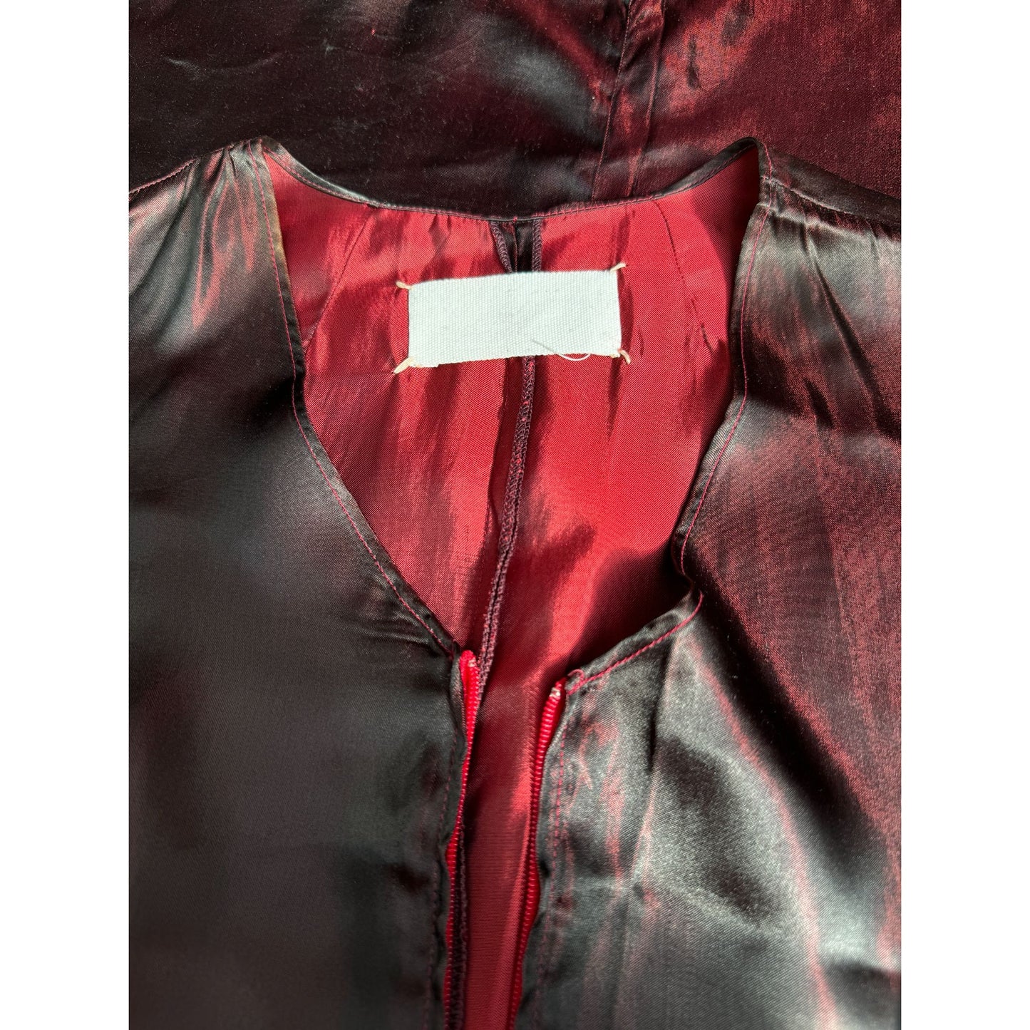 FW 1997 Burgundy Satin Runway Dress 