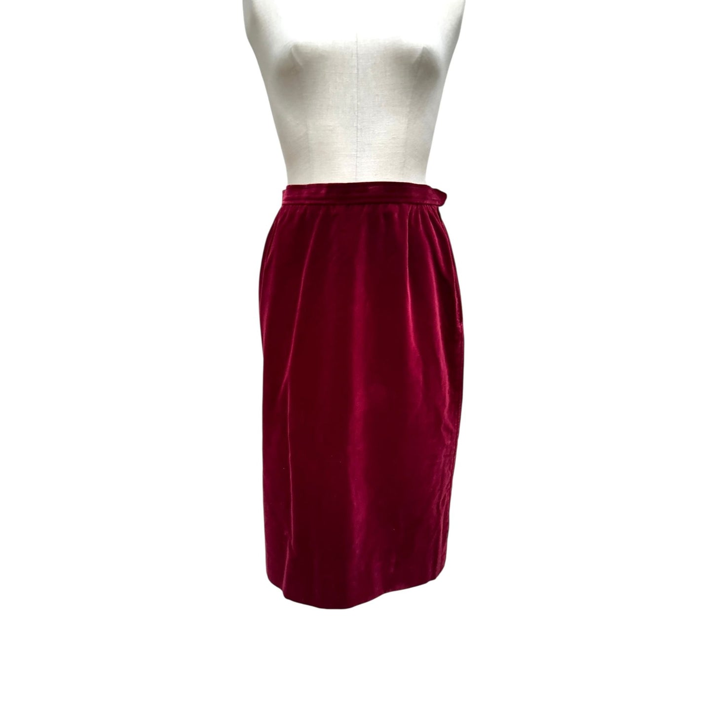 FW 1976 Russian Collection Burgundy Velvet Skirt