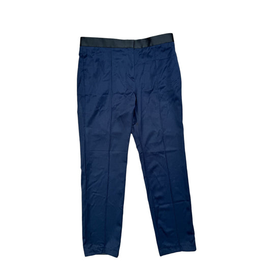 By Phoebe Philo Navy Tuxedo Pants  Contrast Silk Blend Waistband