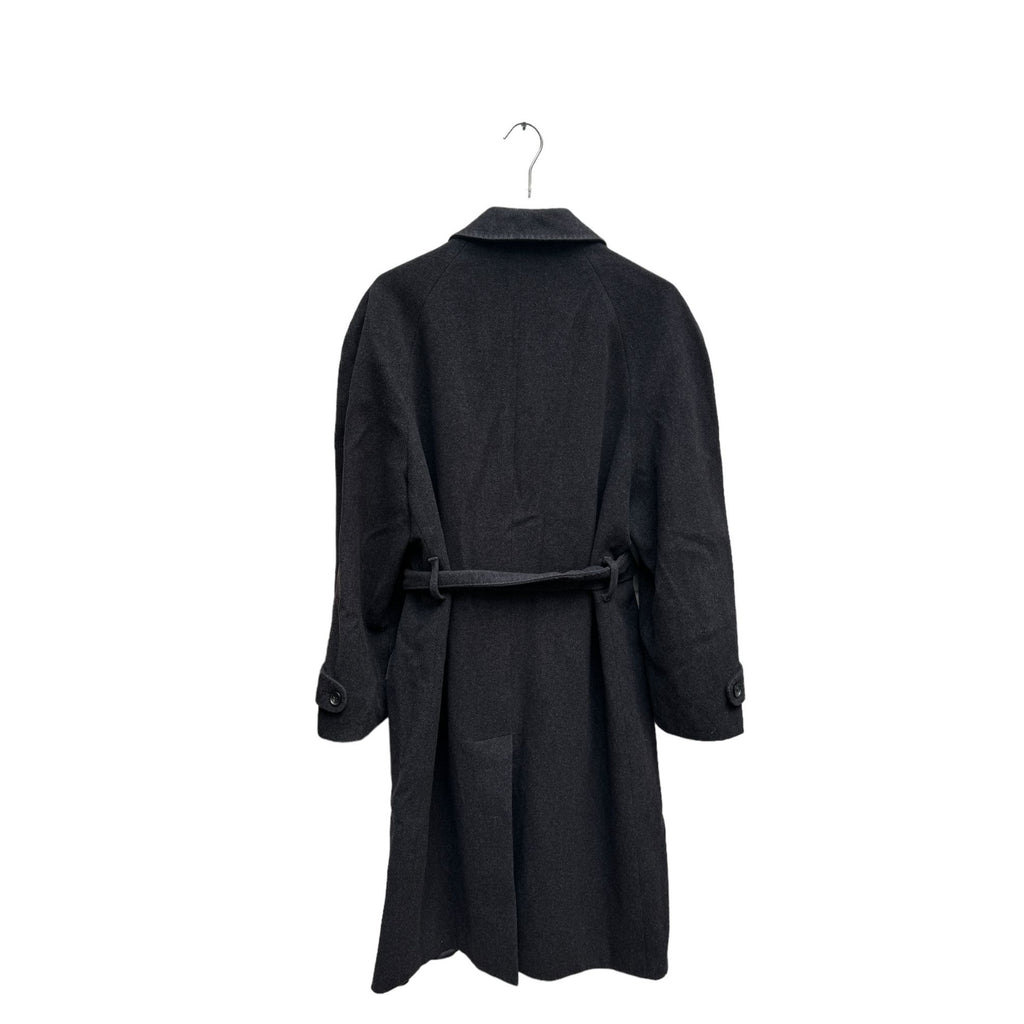 Dark Grey Cashmere Wool Belted