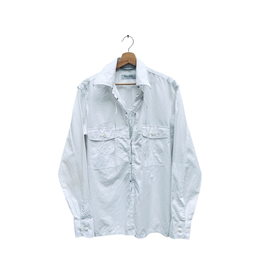 Vintage White Safari Shirt  Unisex