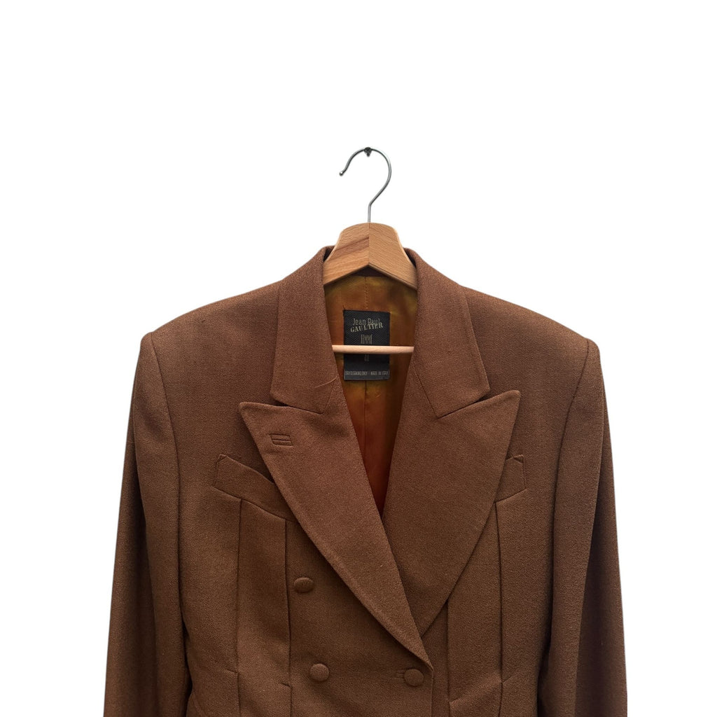 Vintage Oversized Brown Wool Blazer Jacket