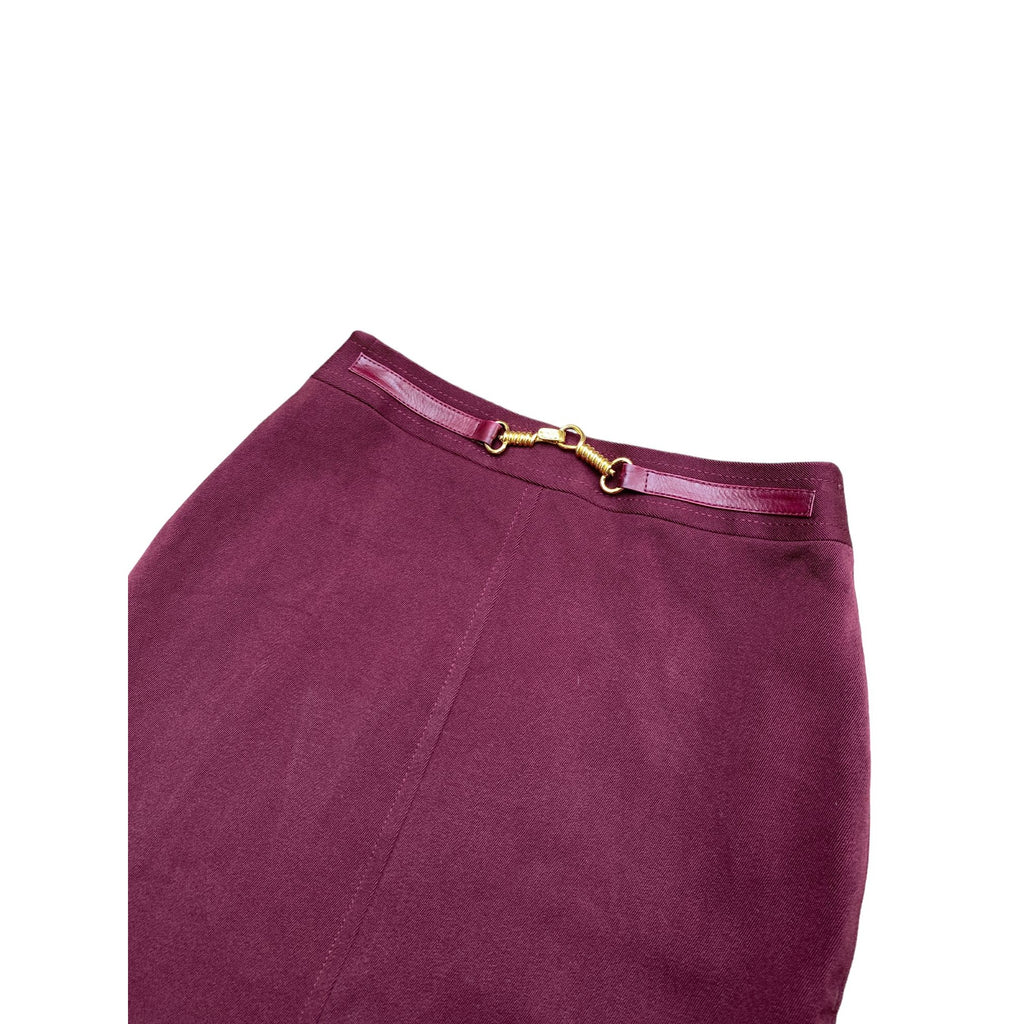 Burgundy Wool Skirt