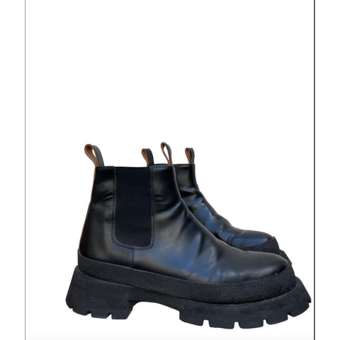 2020 Black Chelsea Boots Vibram Lug sole