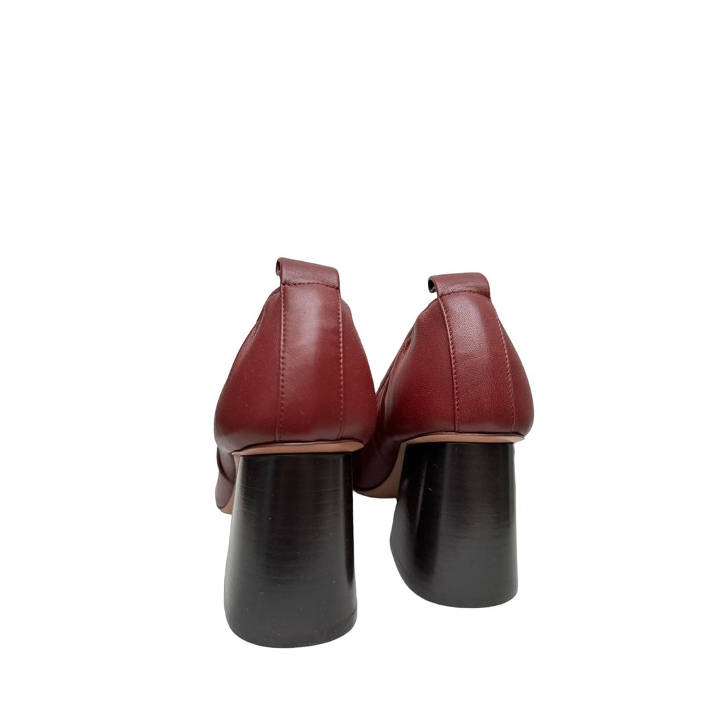 By Phoebe Philo Iconic Burgundy Ballerina Leather Heels