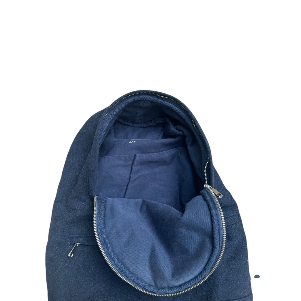 Navy Wool Backpack