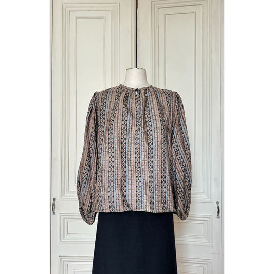 SS 1978 Silk Printed Blouse Shirt 