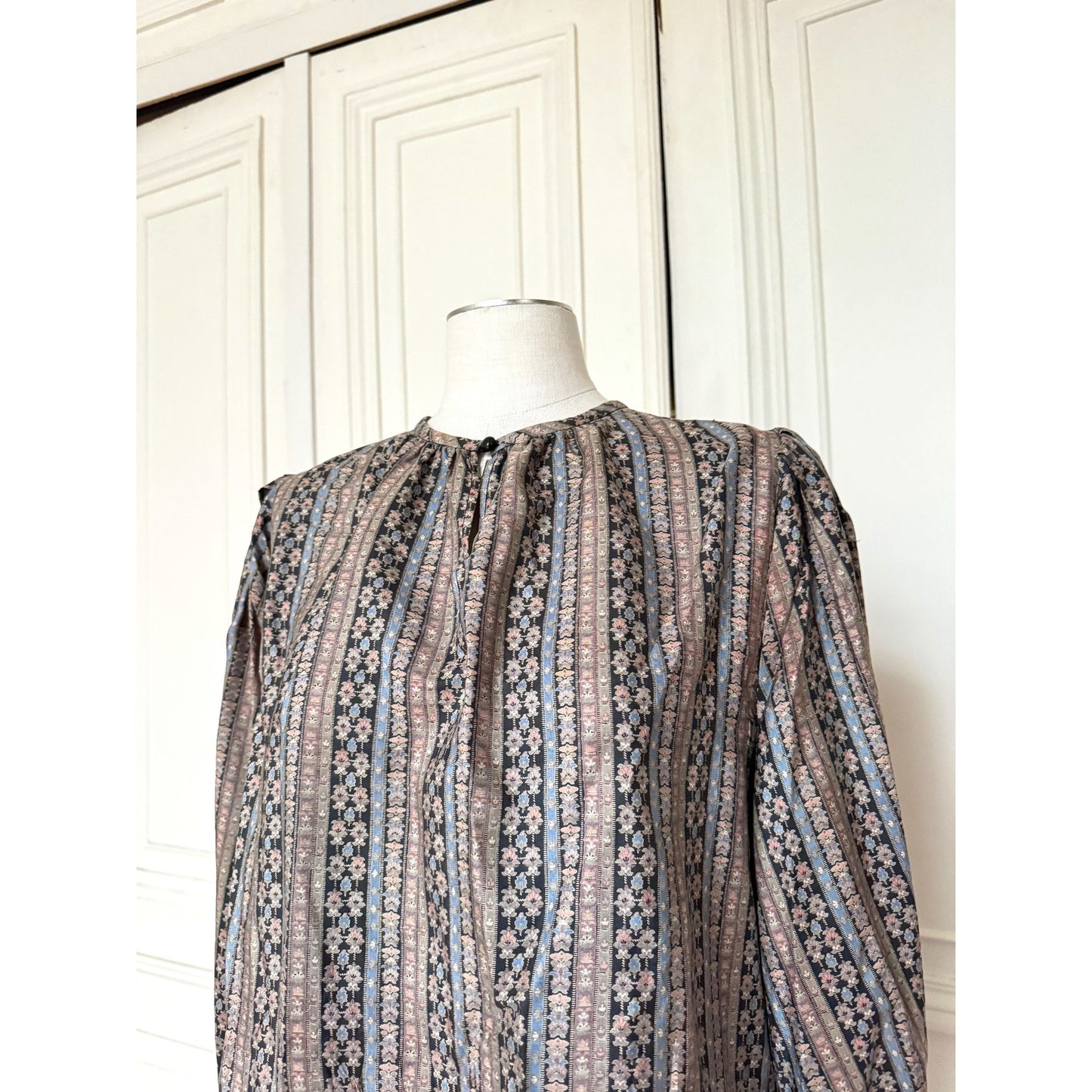 SS 1978 Silk Printed Blouse Shirt 