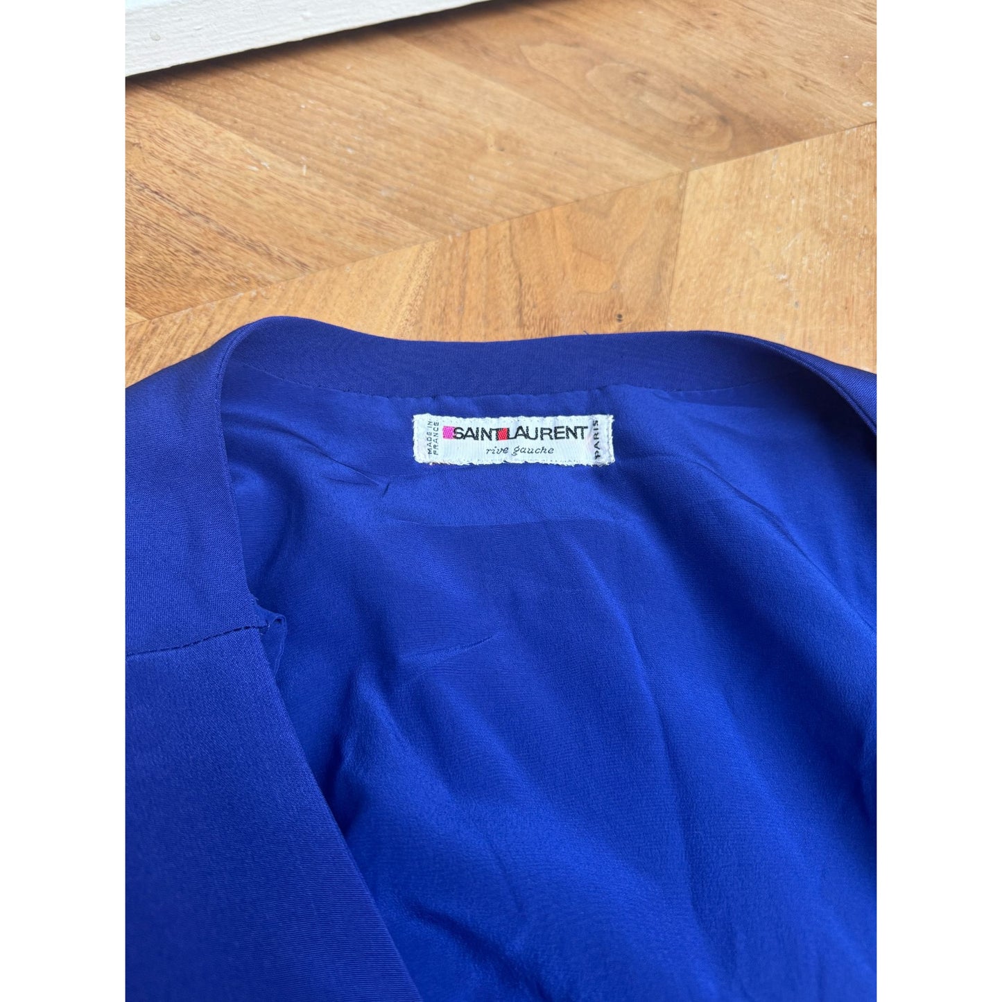 Early 1980s Cobalt Blue Wool Overdress