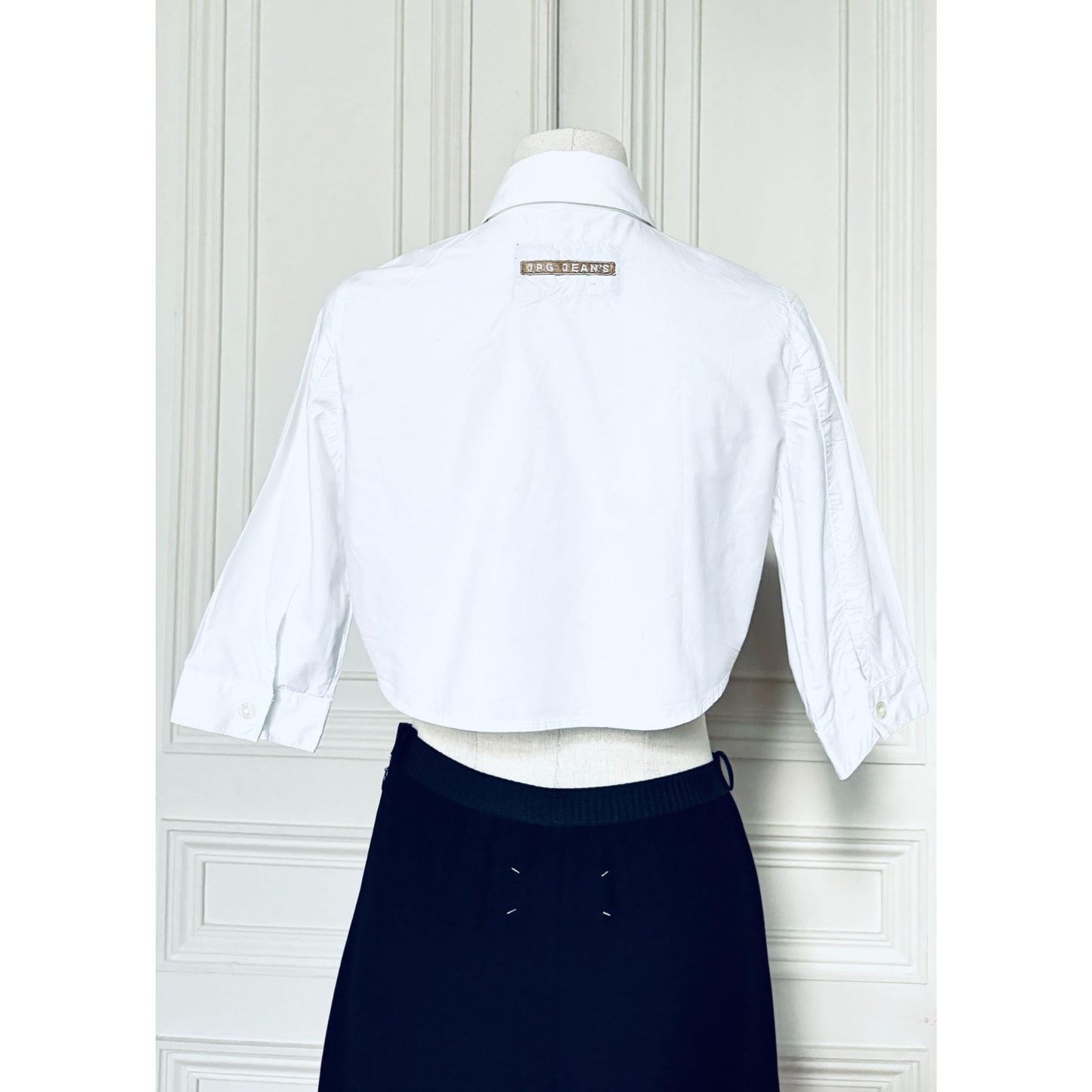 White Cotton Short Sleeve Shirt