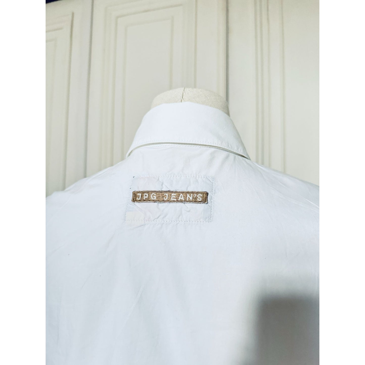 White Cotton Short Sleeve Shirt