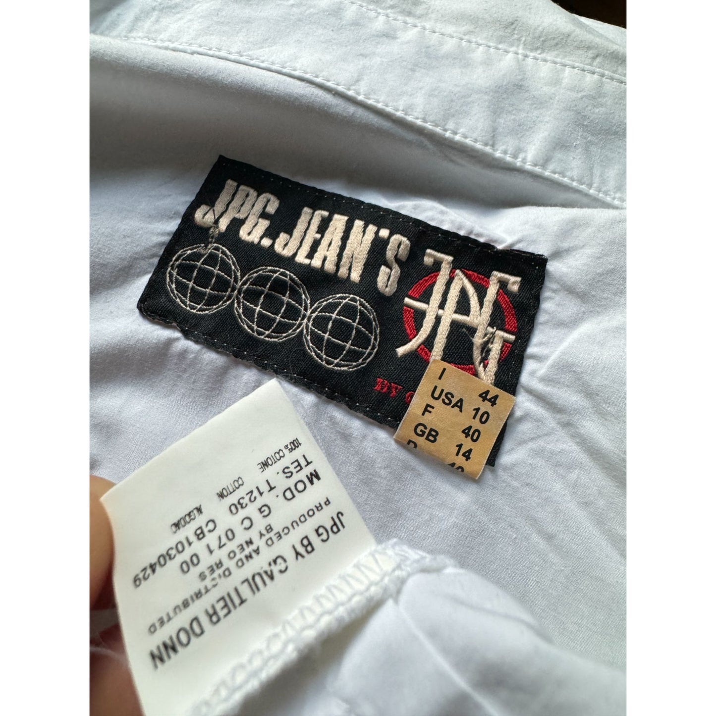 White Cotton Short Sleeve Shirt