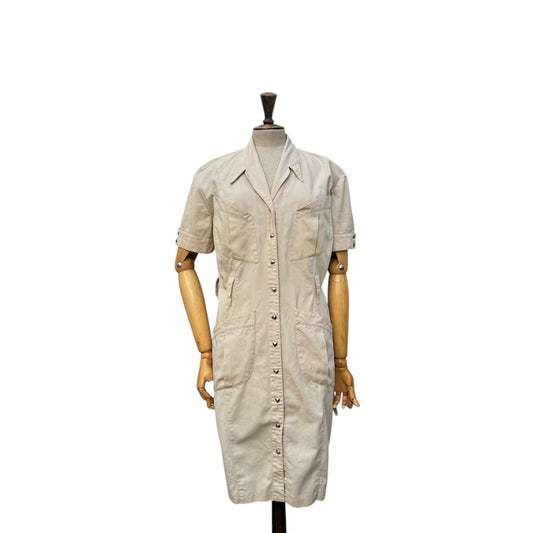 Beige Sculptural Dress