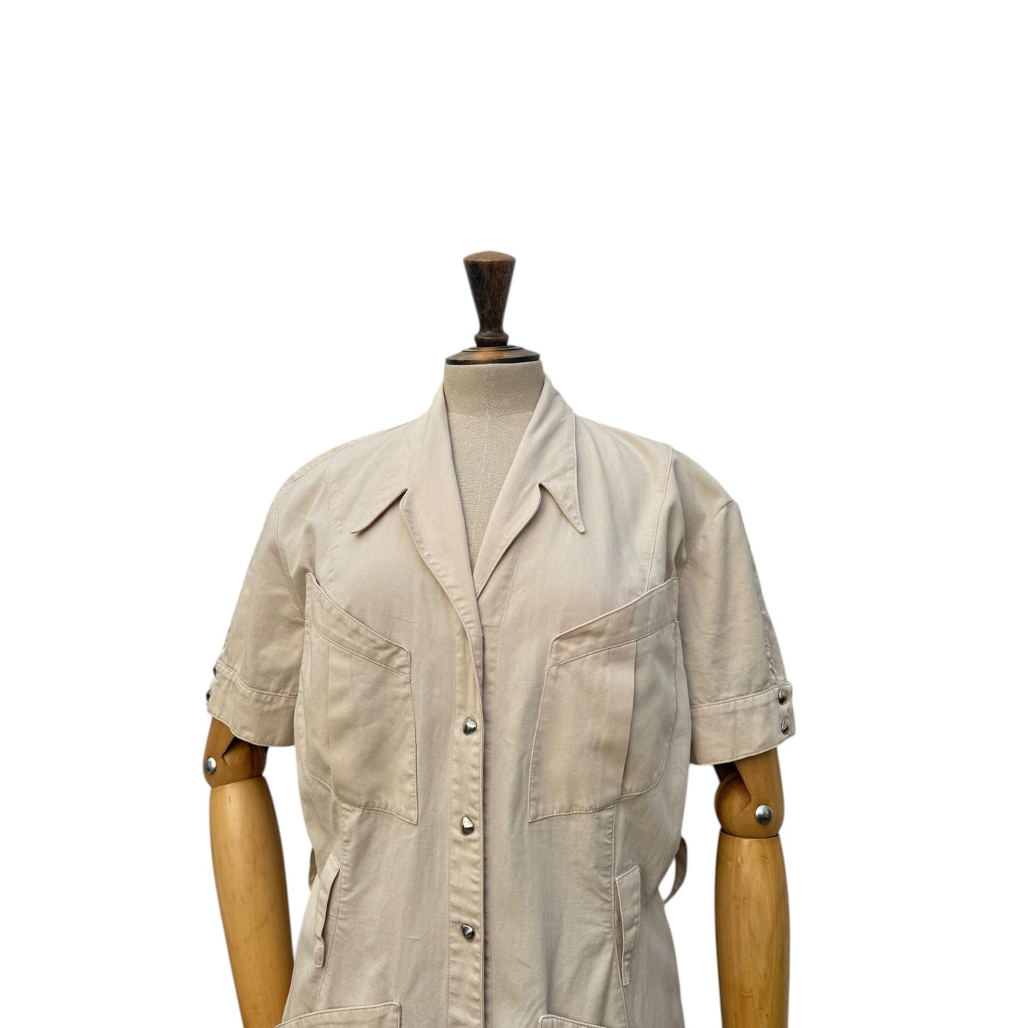 Beige Sculptural Dress