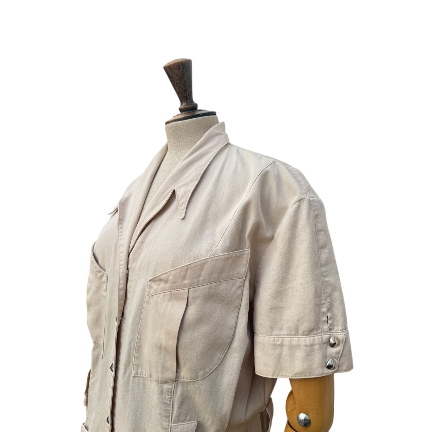 Beige Sculptural Dress