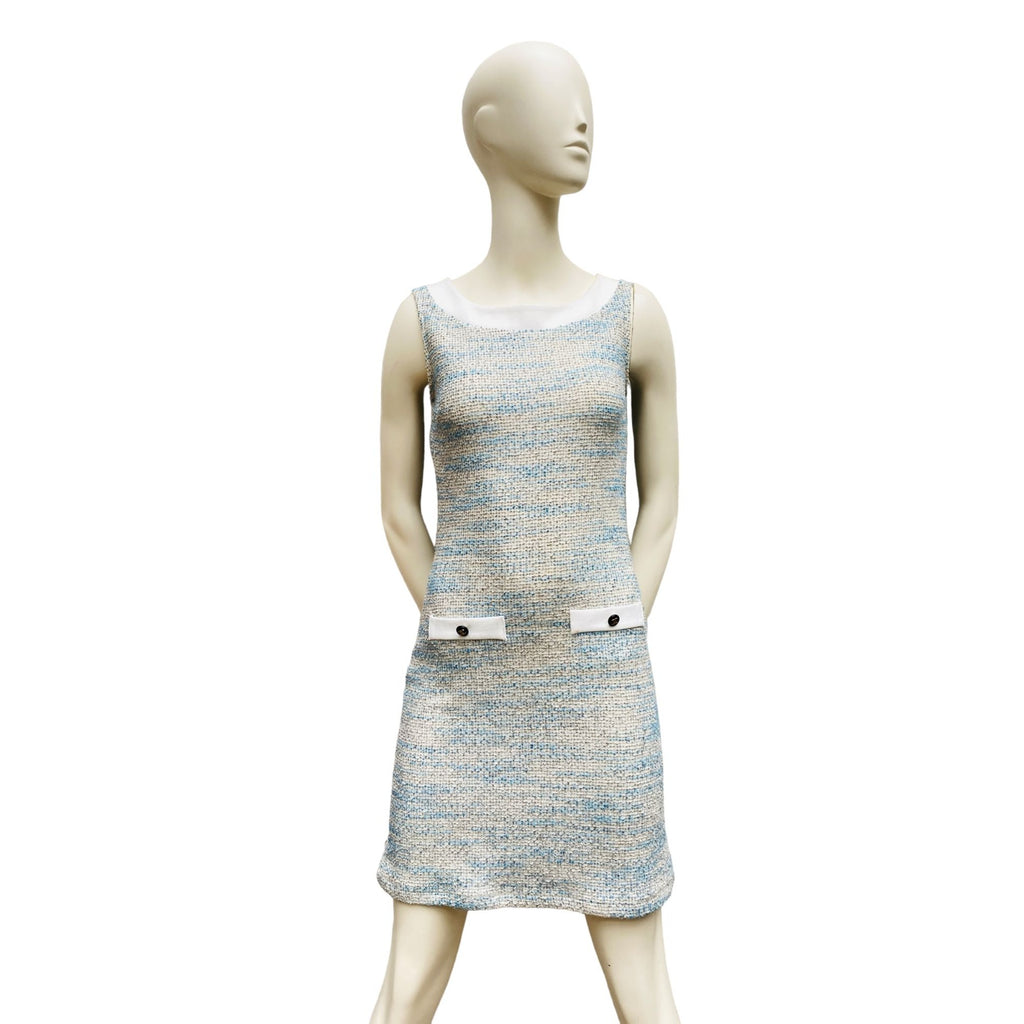 Light Blue Tweed Dress