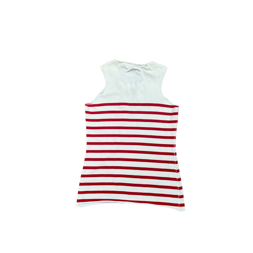 Vintage Red White Tank Top