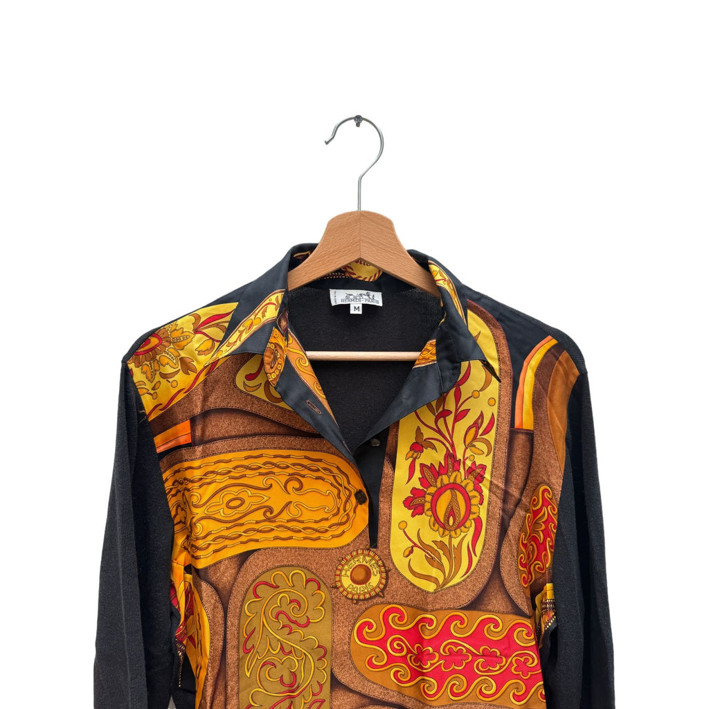 1992 Vintage Silk Cashmere Print Shirt Festival des Amazones