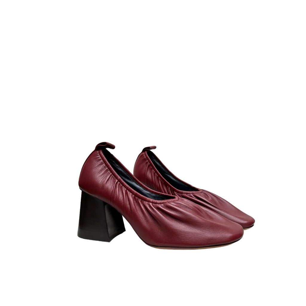 By Phoebe Philo Iconic Burgundy Ballerina Leather Heels