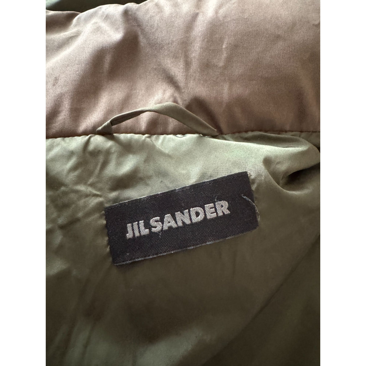 Khaki Long Hooded Puffer Coat