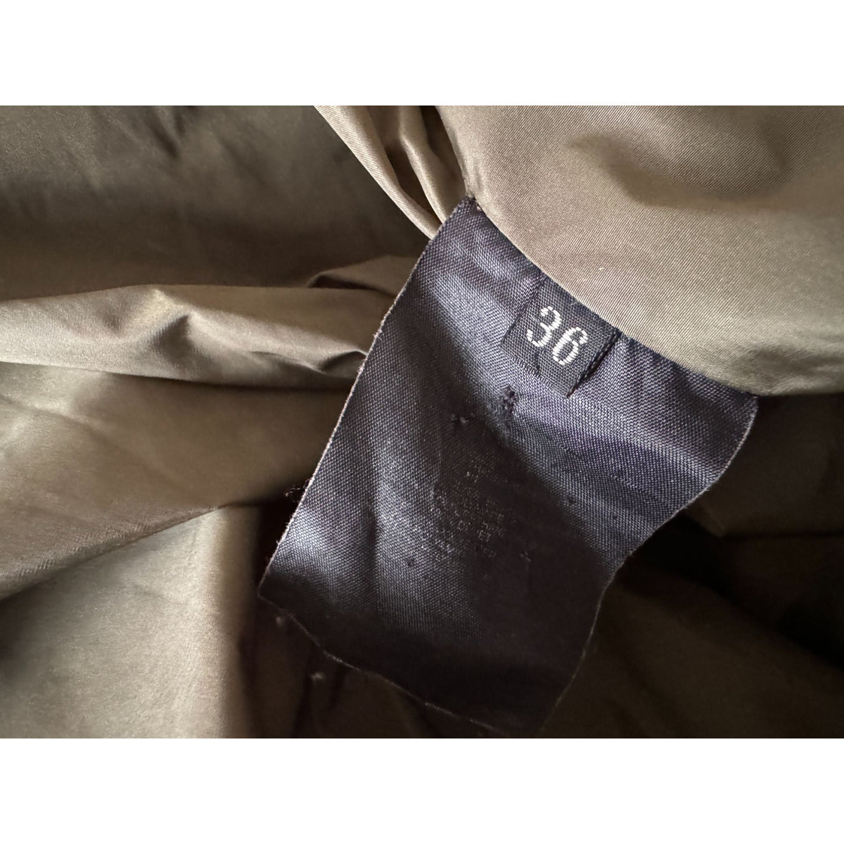 Khaki Long Hooded Puffer Coat