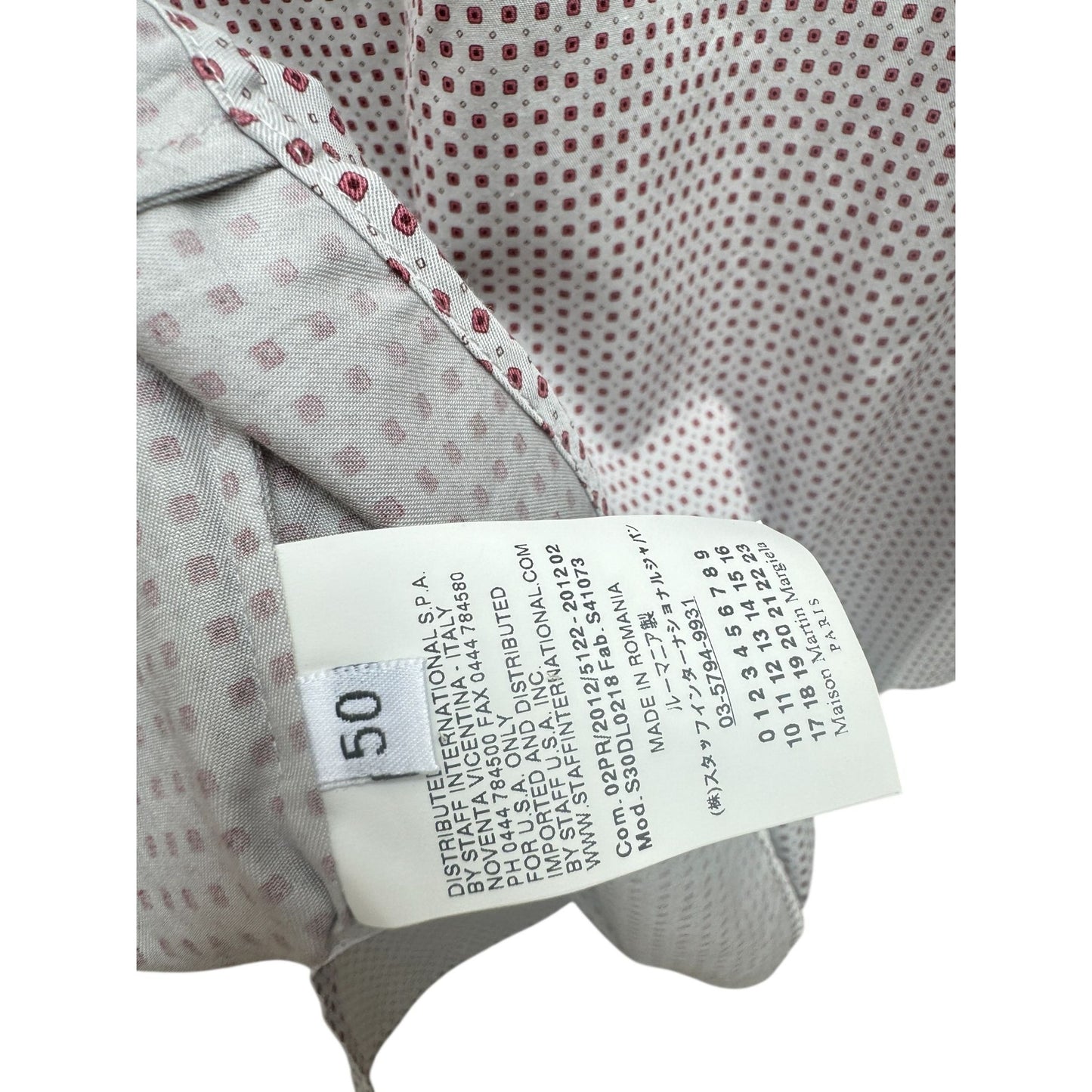 Fall Winter 2012 Red Micro-Pattern Shirt